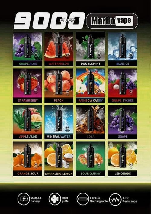 馬博 MARBO BAR 9000 PUFFS  一次性抛棄式電子煙 14ml/3%尼古丁